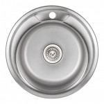 Кухонна мийка Lidz 490-A 0,8 мм Satin (LIDZ490ASAT)