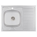 Кухонна мийка Lidz 6080-L 0,6 мм Satin (LIDZ6080L06SAT)
