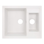 Кухонная мойка с дополнительной чашей Lidz 615x500/200 WHI-01 (LIDZWHI01615500200)