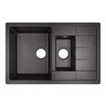 Кухонная мойка с дополнительной чашей Lidz 780x495/200 BLA-03 (LIDZBLA03780495200)