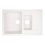 Кухонная мойка с дополнительной чашей Lidz 780x495/200 WHI-01 (LIDZWHI01780495200)