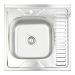 Кухонна мийка Lidz 6060-L 0,6 мм Satin (LIDZ6060SAT06)