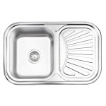 Кухонна мийка Lidz 7549 0,8 мм Satin (LIDZ7549SAT8)