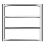 Полотенцесушитель водяной Lidz Trapezium (CRM) D38/25 500x500 P4