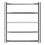 Полотенцесушитель водяной Lidz Trapezium (CRM) D38/25 500x600 P5