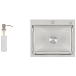 Набір 2 в 1 Lidz кухонна мийка H6050 3.0/1.0 мм Brush + дозатор для миючого засобу