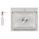 Набір 2 в 1 Lidz кухонна мийка H5045 3.0/1.0 мм Brush + дозатор для миючого засобу