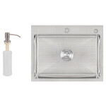 Набір 2 в 1 Lidz кухонна мийка H5845 3.0/1.0 мм Brush + дозатор для миючого засобу