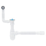 Сифон для раковини Lidz (WHI) 60 08 E004 00 з круглим переливом (вихід 50 мм)