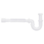 Сифон для кухонної мийки Lidz (WHI) 60 08 E002 00 прямоточний без випуска (вихід 50 мм)
