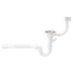 Сифон для кухонної мийки Lidz (WHI) 60 05 M004 00 прямоточний (выхід 50 мм)