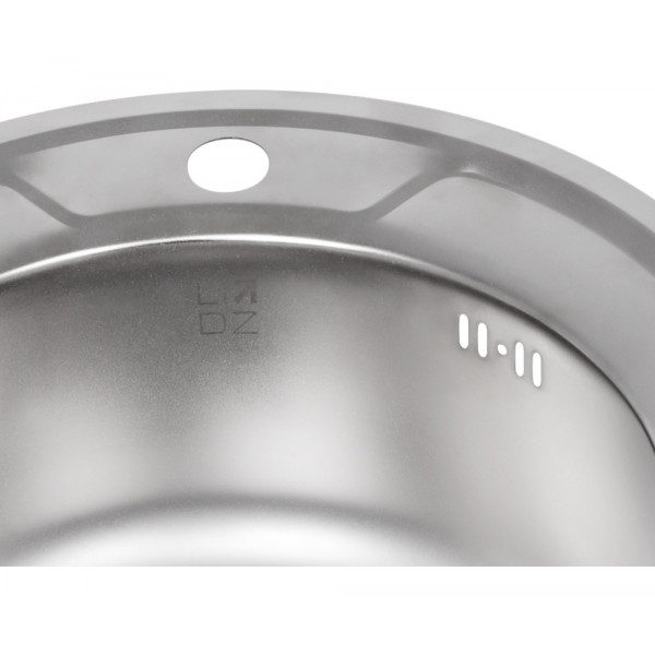 Кухонна мийка Lidz 490-A 0,8 мм Satin (LIDZ490ASAT)