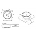Кухонна мийка Lidz 510-D 0,8 мм Satin (LIDZ510DSAT)