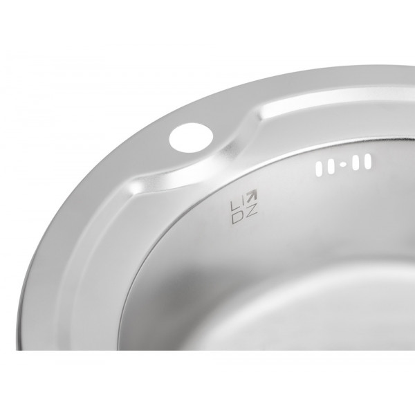 Кухонна мийка Lidz 510-D 0,8 мм Satin (LIDZ510DSAT)