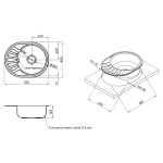 Кухонна мийка Lidz 5745 0,6 мм Satin (LIDZ574506SAT)