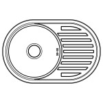 Кухонна мийка Lidz 7750 0,8 мм Satin (LIDZ7750SAT)