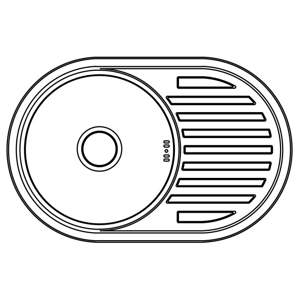 Кухонна мийка Lidz 7750 0,8 мм Satin (LIDZ7750SAT)