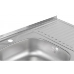 Кухонна мийка Lidz 6080-L 0,6 мм Satin (LIDZ6080L06SAT)