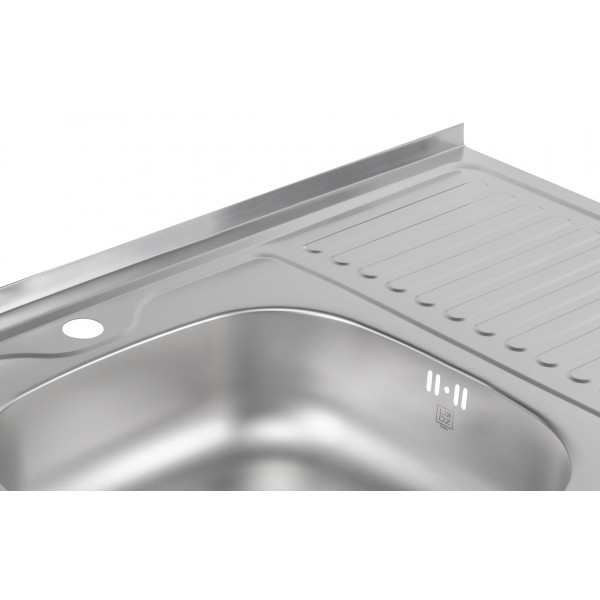 Кухонна мийка Lidz 6080-L 0,6 мм Satin (LIDZ6080L06SAT)