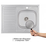 Кухонна мийка Lidz 6080-R 0,6 мм Satin (LIDZ6080R06SAT)