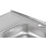 Кухонна мийка Lidz 6080-R 0,6 мм Satin (LIDZ6080R06SAT)