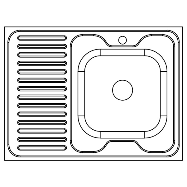 Кухонна мийка Lidz 6080-R 0,6 мм Satin (LIDZ6080R06SAT)
