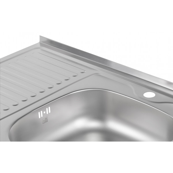 Кухонна мийка Lidz 6080-R 0,6 мм Satin (LIDZ6080R06SAT)