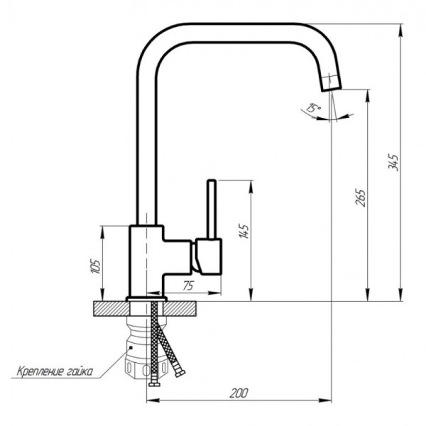 Смеситель для кухни Lidz 12 32 015F-7