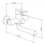 Змішувач для ванни Lidz (CRM) 14 34 006B-1 New