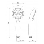 Лейка для ручного душа Lidz (CRM) 51 04 000 00