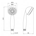 Лейка для ручного душа Lidz (CRM) 51 03 000 00