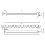 Тримач для рушників Lidz (CRM) 114.01.02 65 см