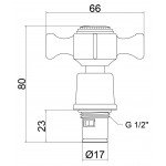 Кран-букса Lidz (CRM) 53-22 000 00 1/2" с ручкой (пара)