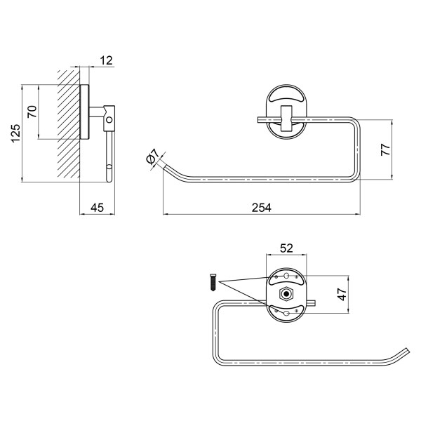 Тримач для туалетного паперу Lidz (CRM) 114.03.04