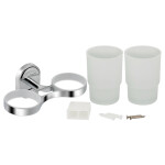 Стакан двойной Lidz (CRG) 114.04.02 с держателем зубных щеток