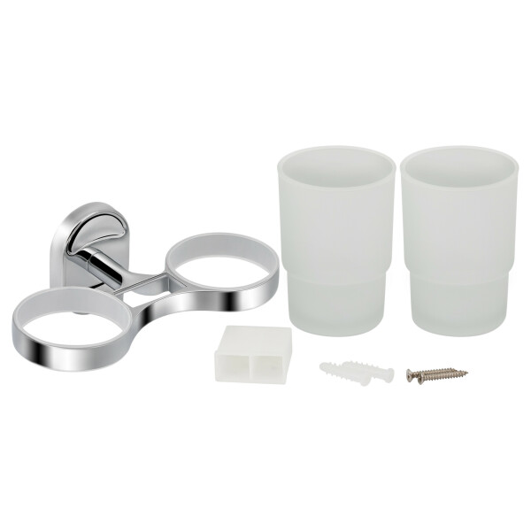 Стакан двойной Lidz (CRG) 114.04.02 с держателем зубных щеток