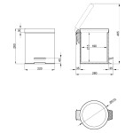 Ведро для мусора Lidz (CRM) 121.01.05 5 л
