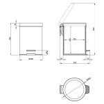 Ведро для мусора Lidz (CRM) 121.01.12 12 л