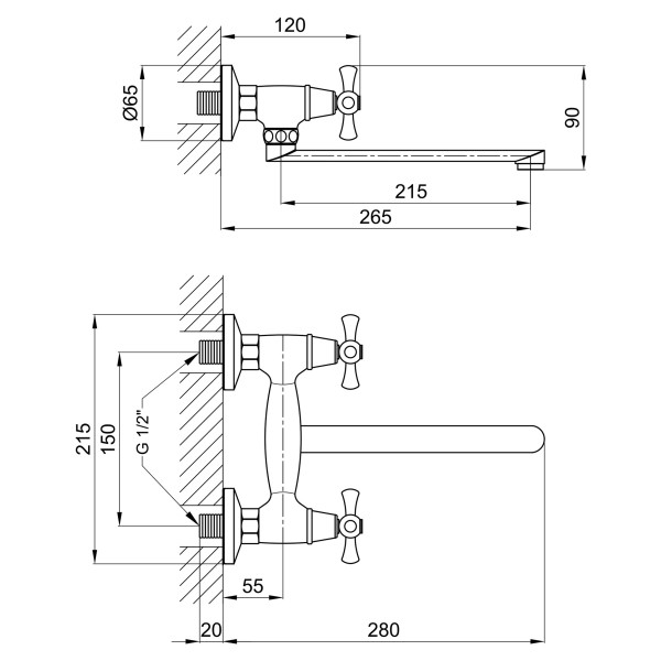 Змішувач для кухні Lidz (CRM) 75 21 361