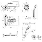 Змішувач для ванни Lidz (CRM) 40 87 006-1 New