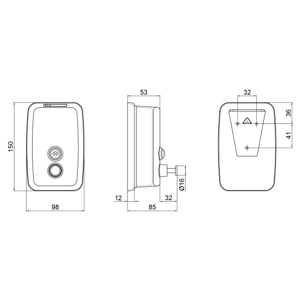 Диспенсер для рідкого мила Lidz (CRM) 121.02.05 500 мл