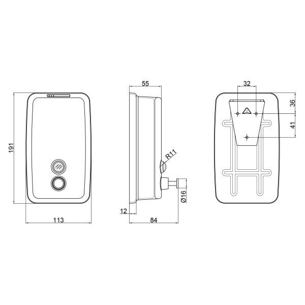 Диспенсер для жидкого мыла Lidz (CRM) 121.02.08 800 мл