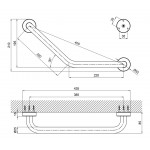 Поручень для ванны Lidz (CRM) 121.03.02