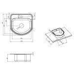 Кухонна мийка Lidz 4749 0,8 мм Satin (LIDZ4749SAT)