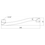 Излив для кухни Lidz (CRM) 54 02 250 01 250 мм