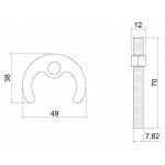 Крепление для смесителя Lidz (CRM) 56 00 010 00 с одной шпилькой