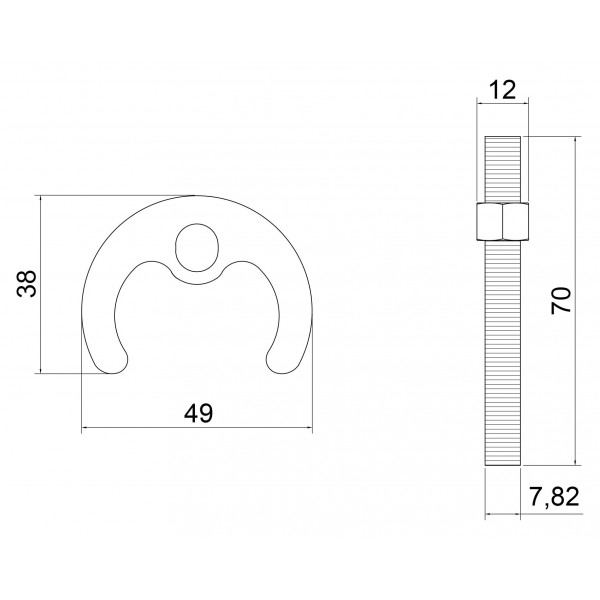 Крепление для смесителя Lidz (CRM) 56 00 010 00 с одной шпилькой