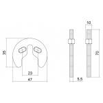 Крепление для смесителя Lidz (CRM) 56 00 020 00 с двумя шпильками