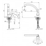 Змішувач для кухні Lidz (WHI) 40 87 008F-3