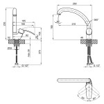 Змішувач для кухні Lidz (COL) 40 87 008F-3